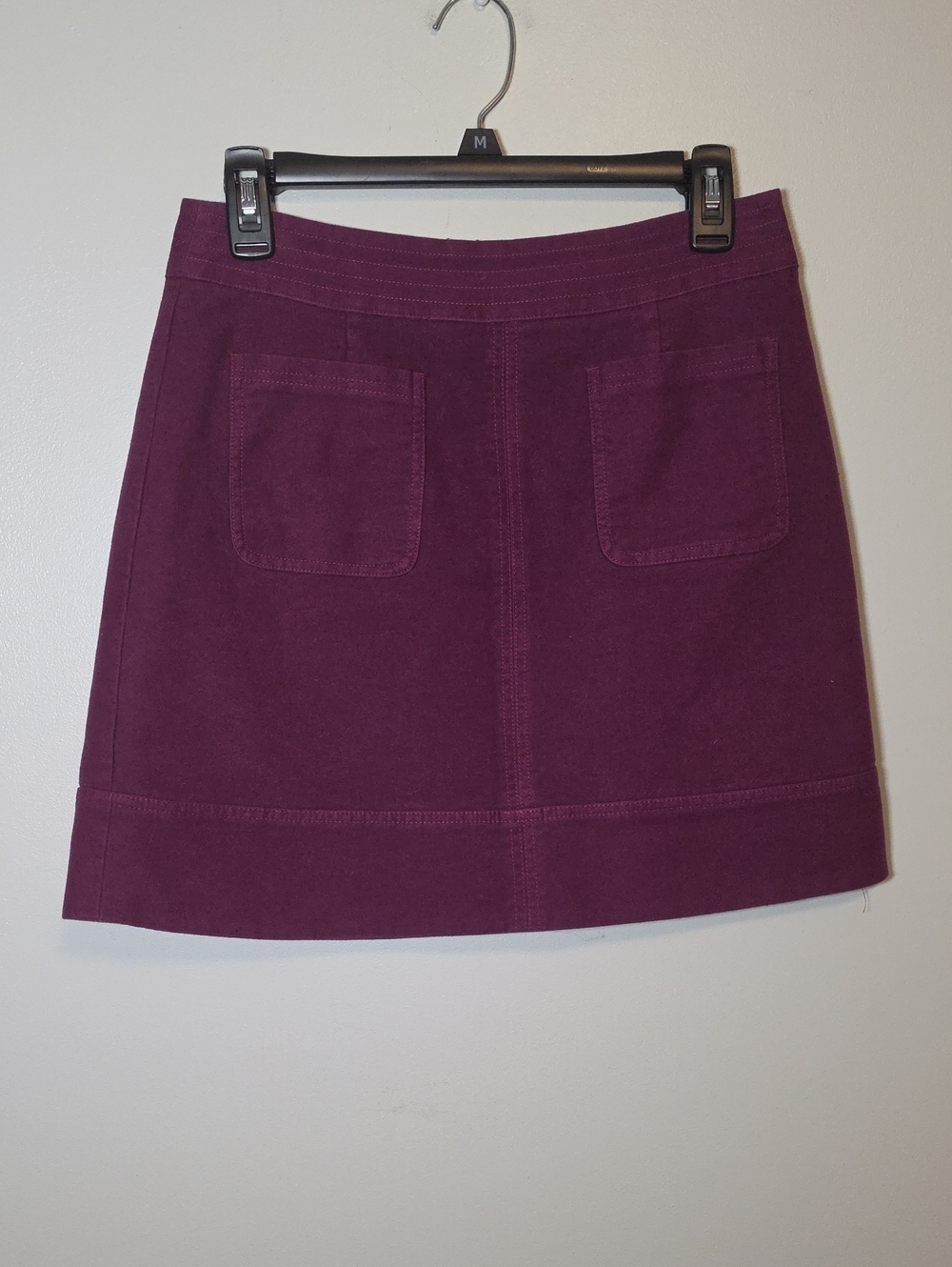 Boden Plum Patch-Pocket A-Line Mini Skirt